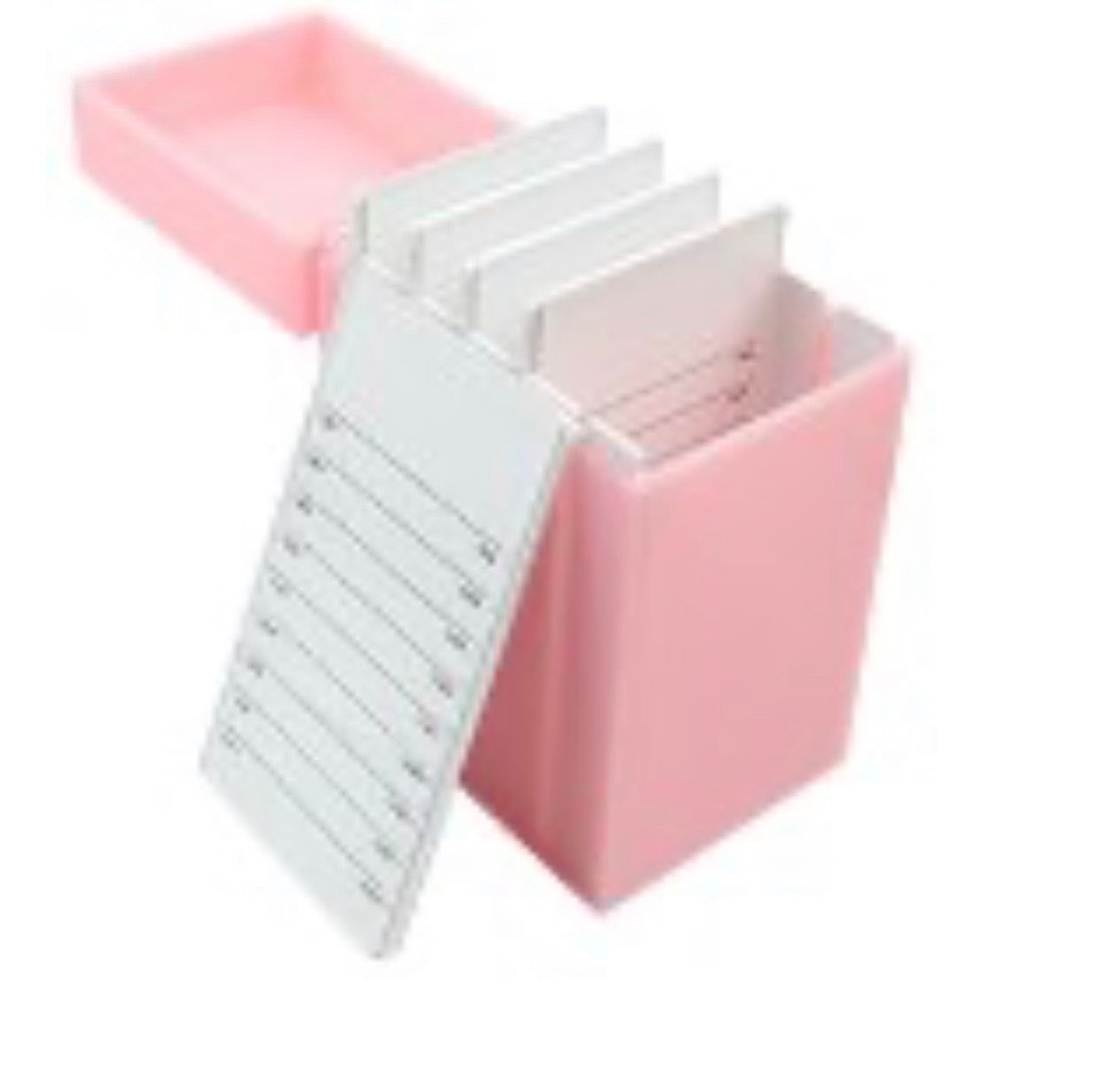 Lash tile storage box (light pink)