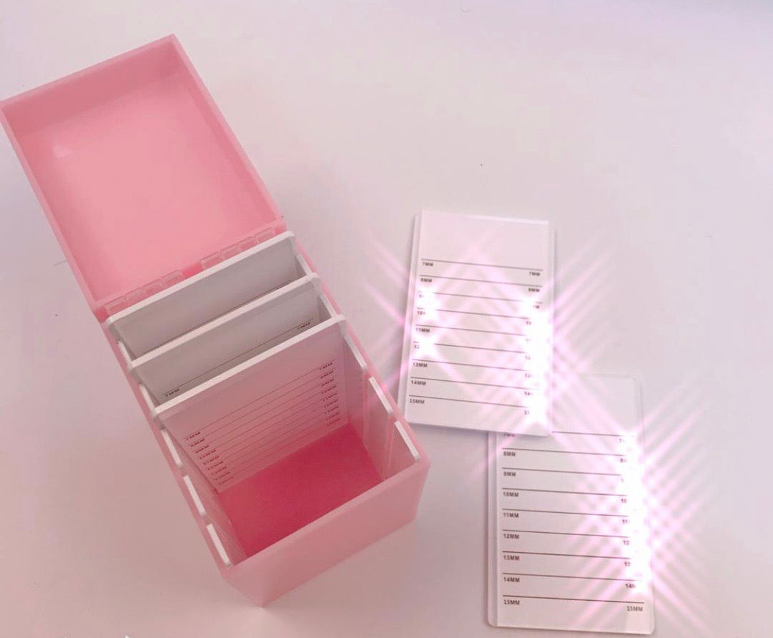 Lash tile storage box (light pink)